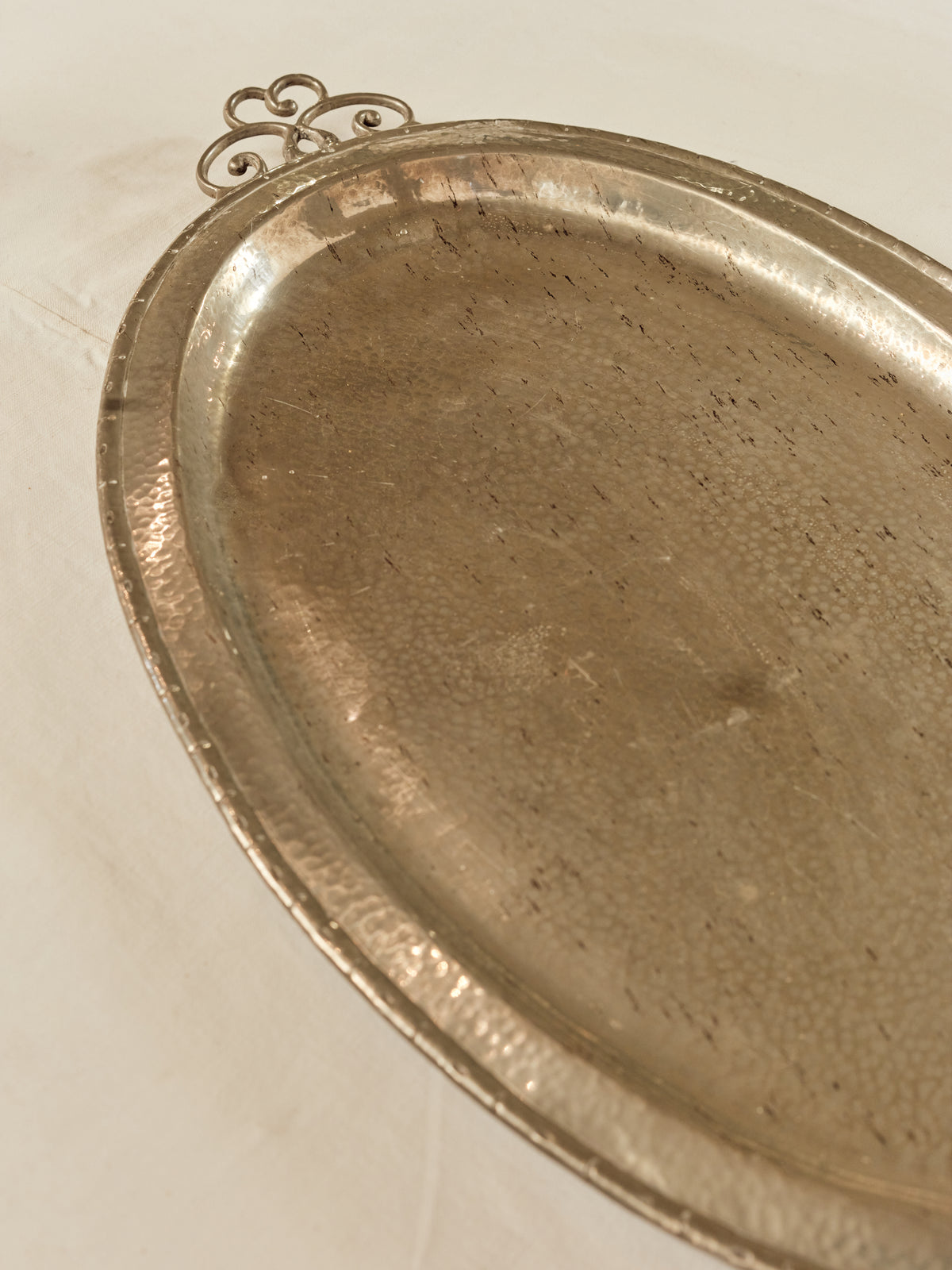 A Decorative Hammered Tray by Svenskt Tenn