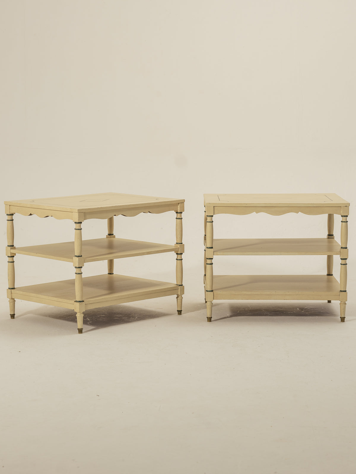 Gustavian Style Painted End Tables