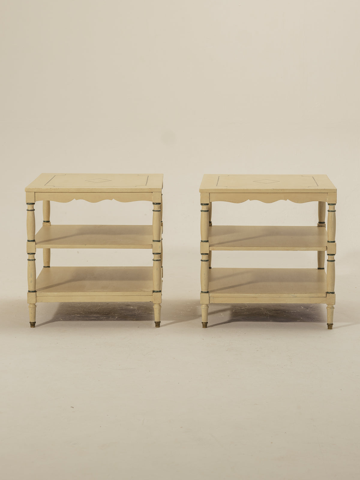 Gustavian Style Painted End Tables