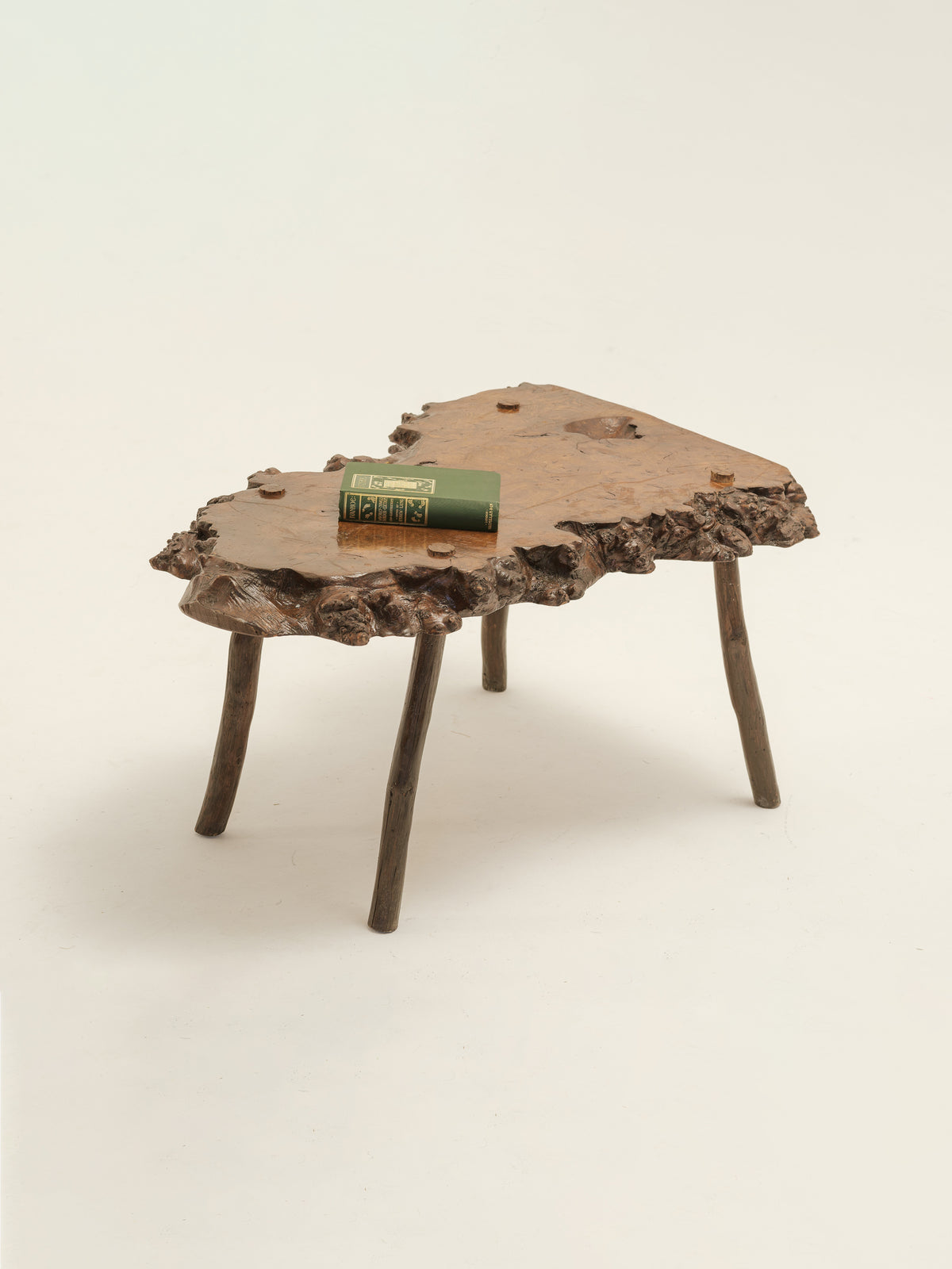 Brutalist Burl Coffee Table