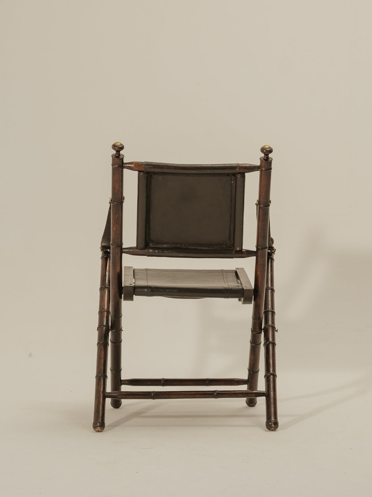 Folding Leather Safari Chair