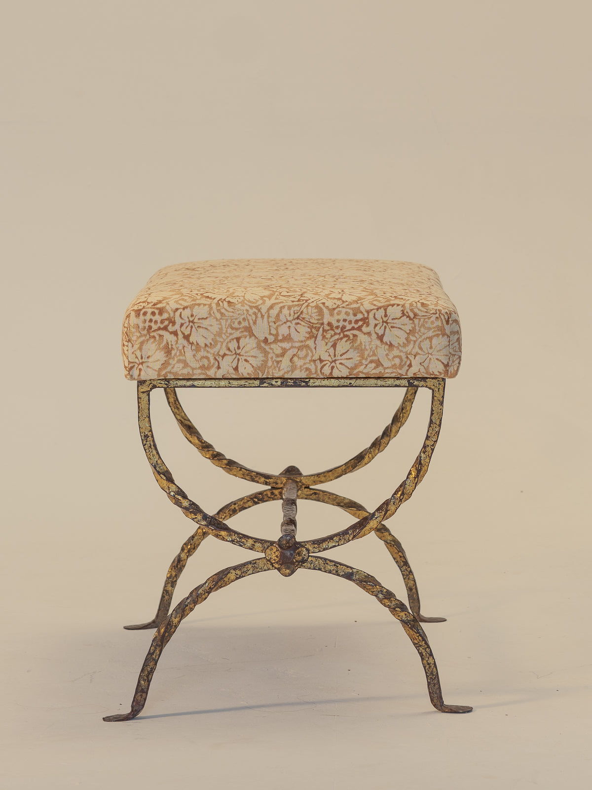 Spanish Gilt Iron Stool