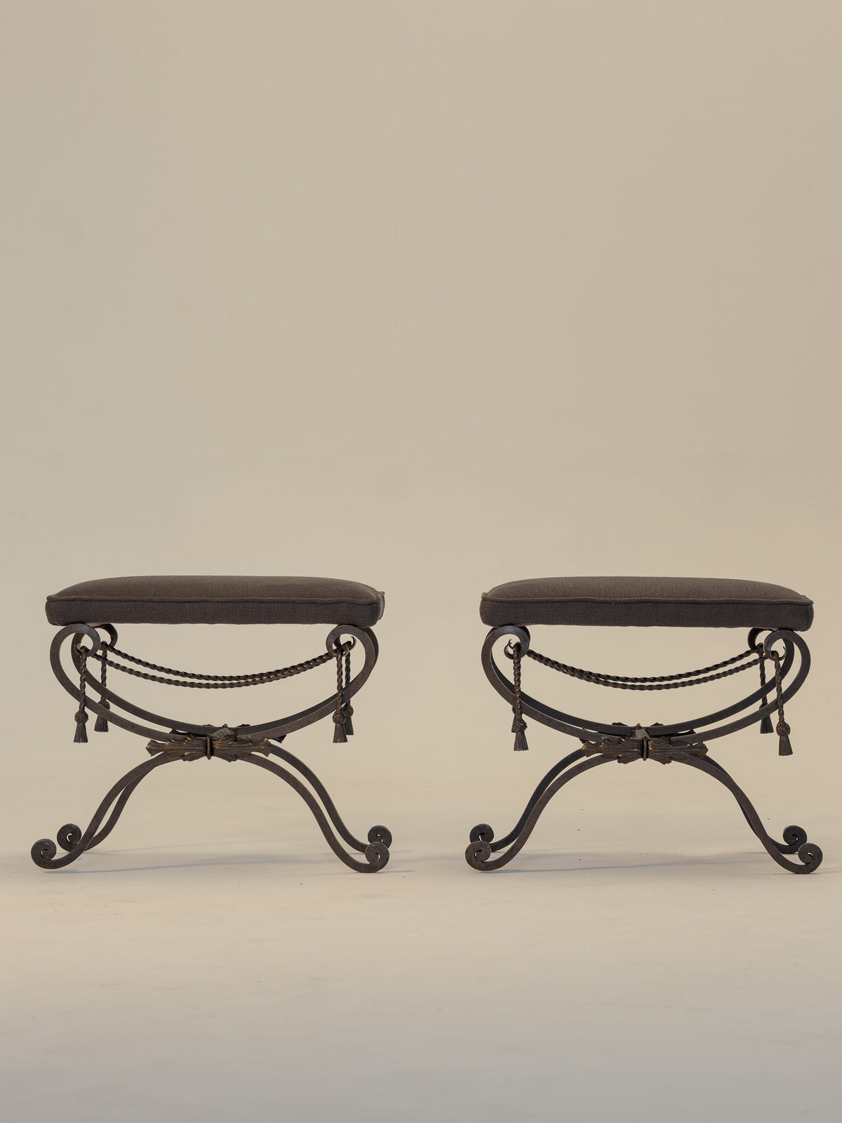 Pair of Ornate Victorian Stools