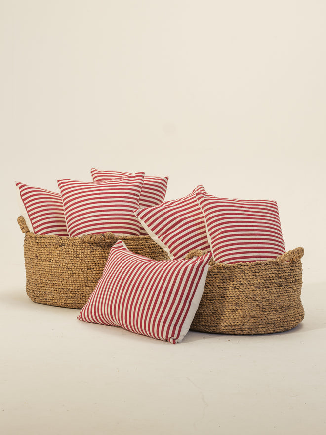 Red Striped Cushion