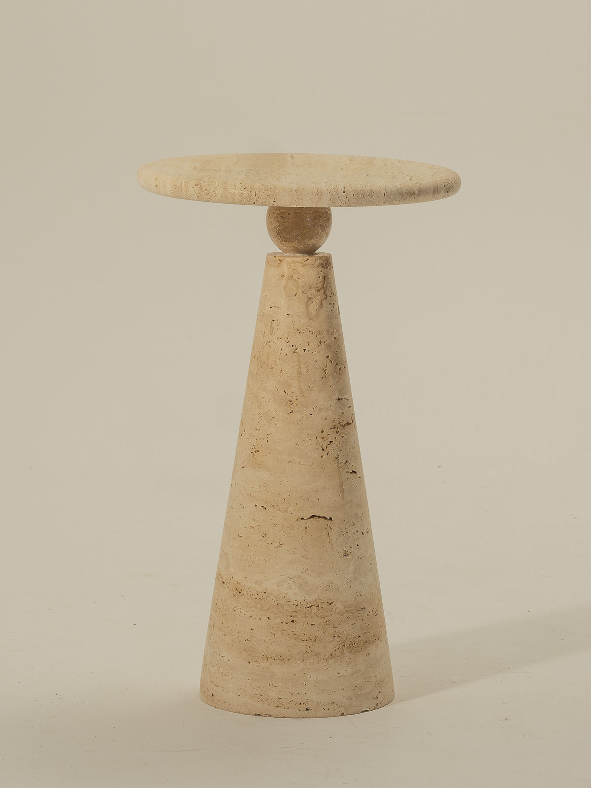 Elizabeth Side Table in Travertine