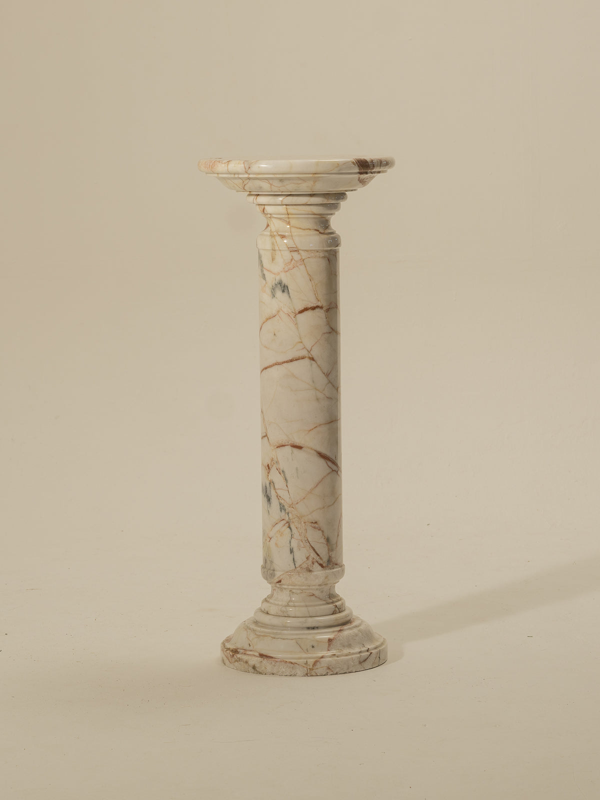 Pair of mid-Century turned marble plinths