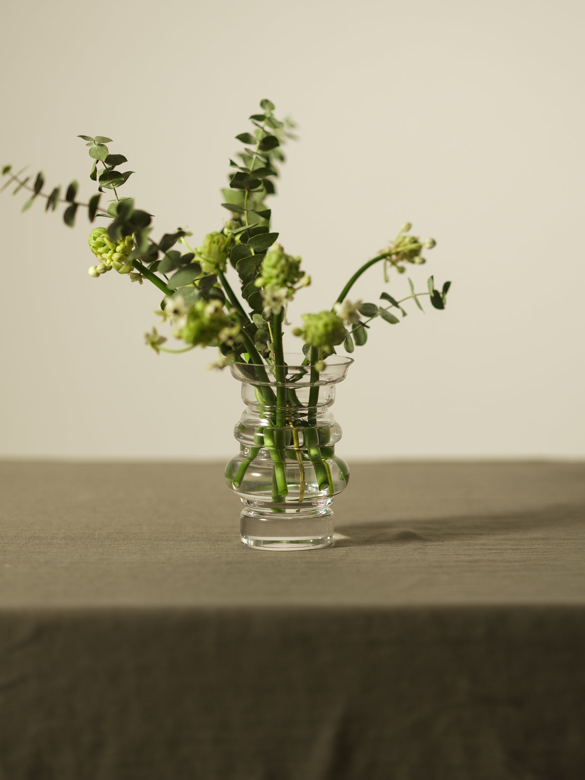 Small Ribbed Glass vase