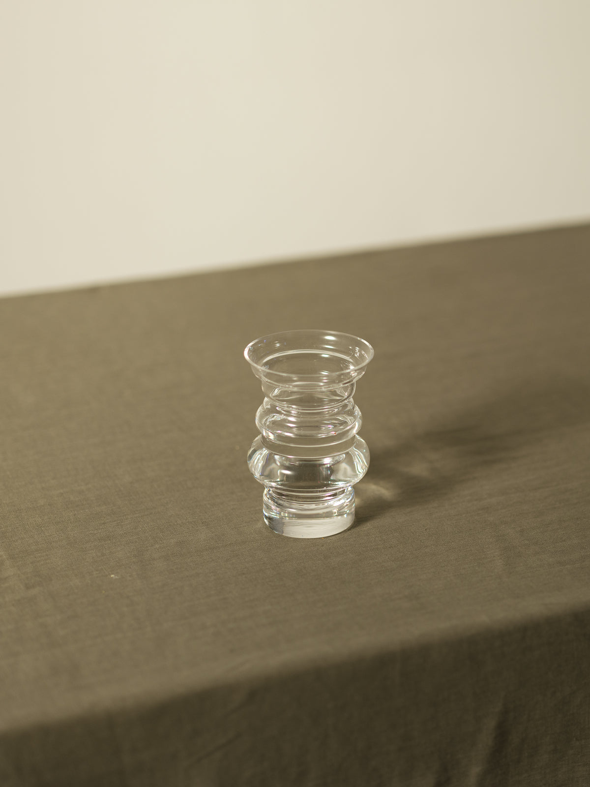 Small Ribbed Glass vase