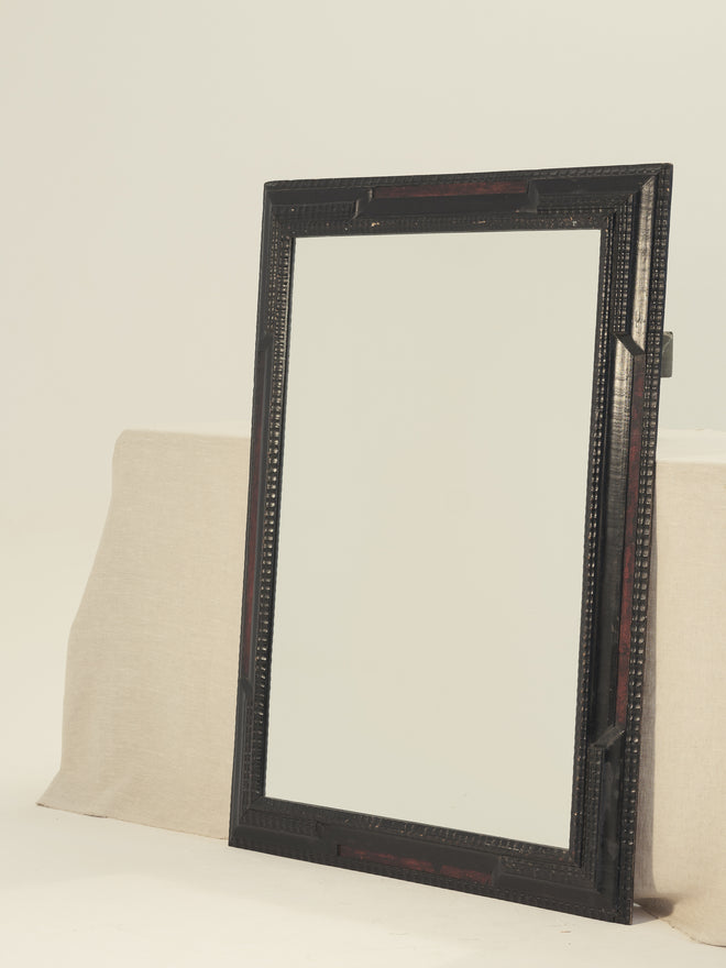 Ebonised Dutch Ripple Frame Mirror