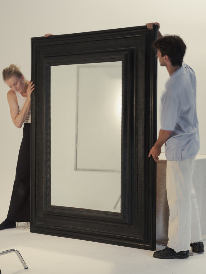 Gargantuan Dutch Ripple Framed Mirror