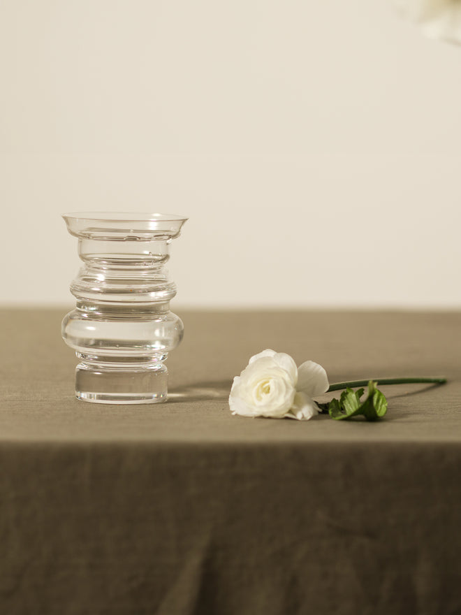 Small Ribbed Glass vase