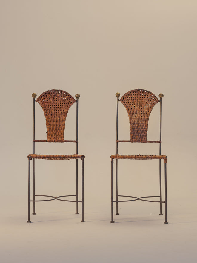 Pair of 1930s Parisian Iron Chairs