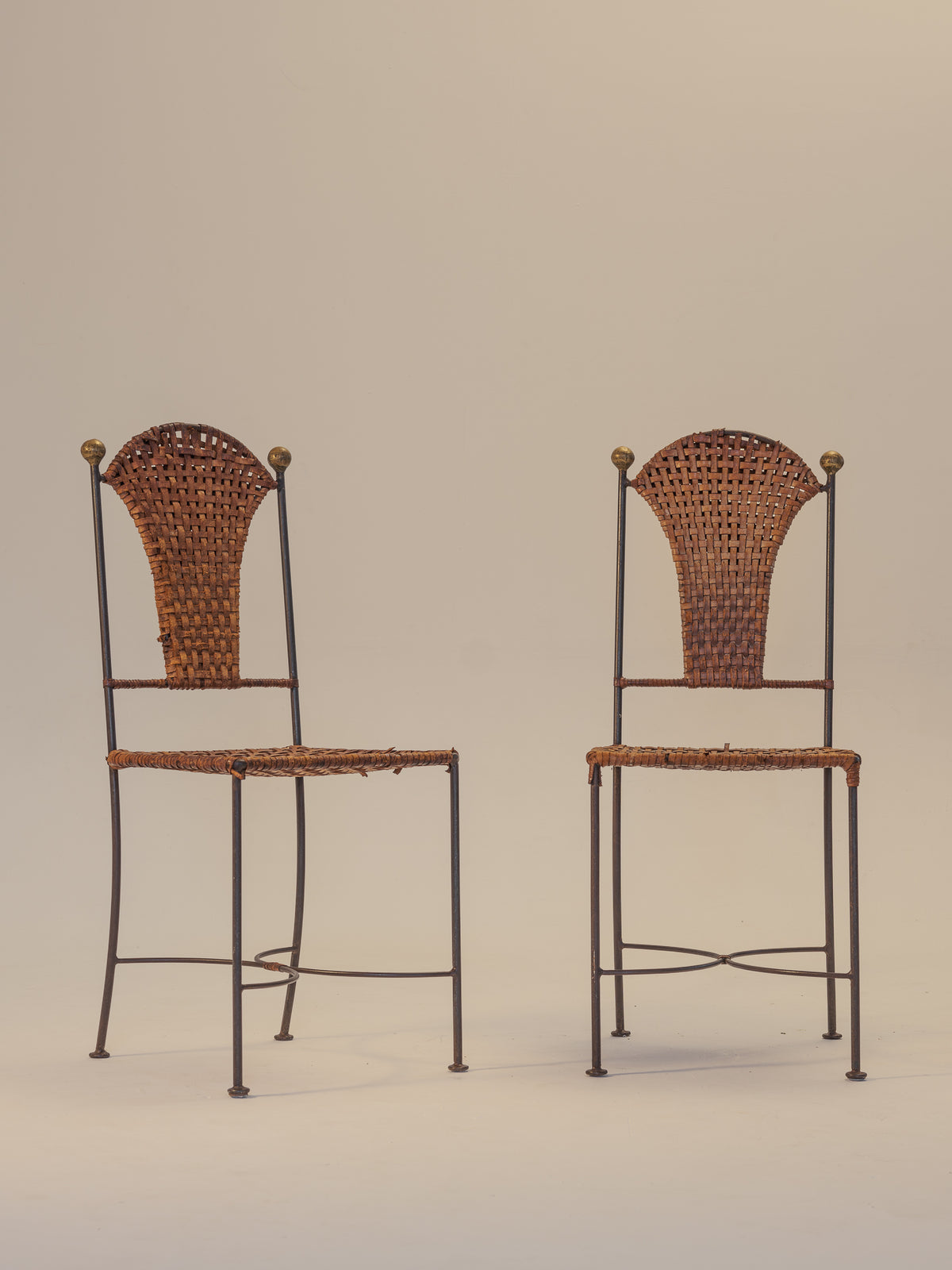 Pair of 1930s Parisian Iron Chairs