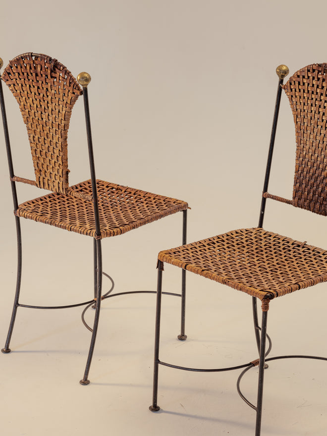 Pair of 1930s Parisian Iron Chairs