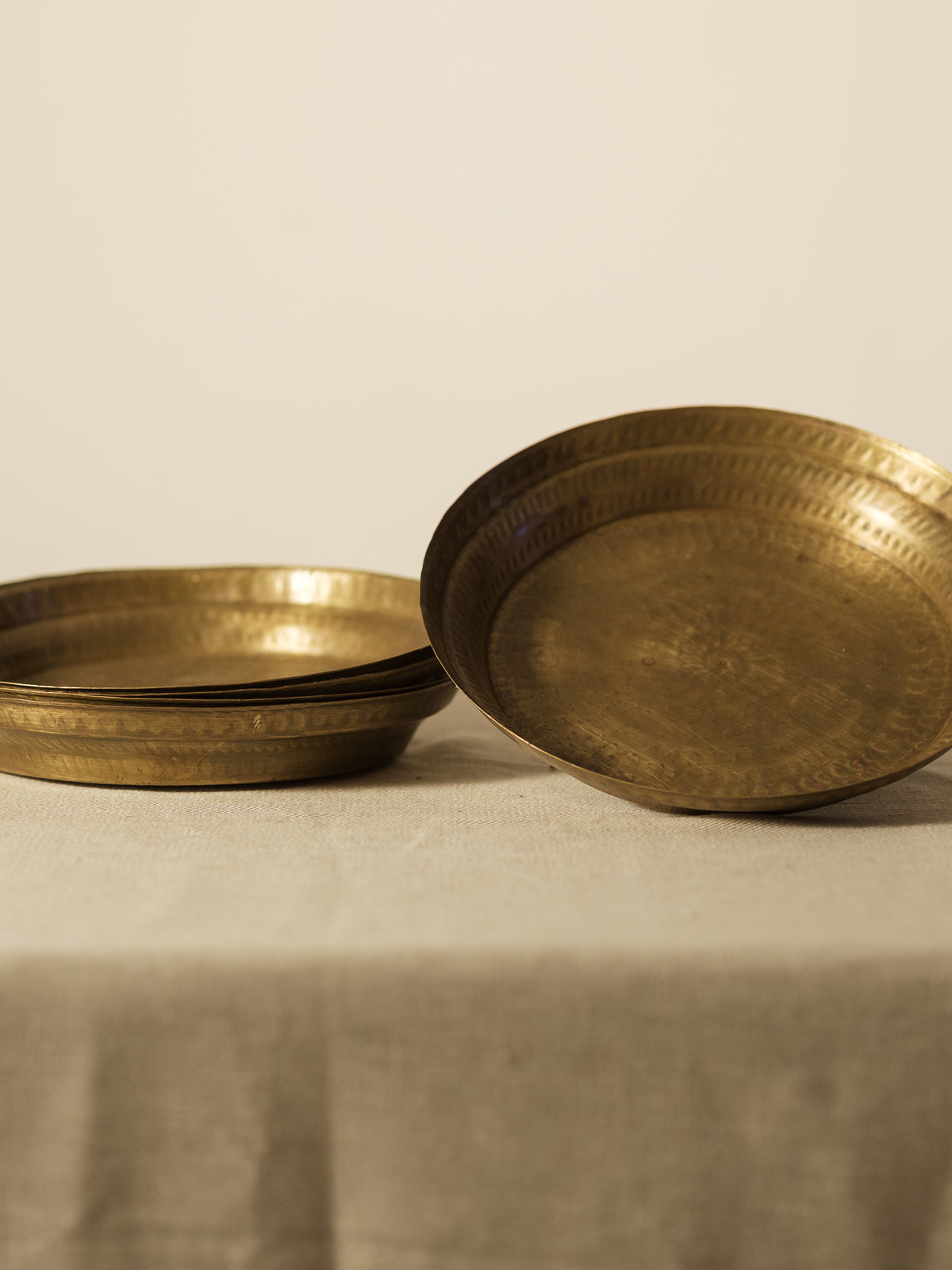 Hammered Indian Brass Plates