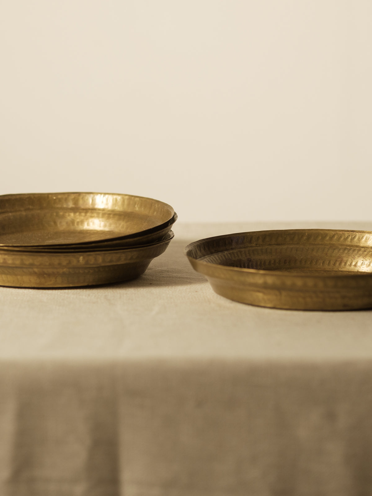 Hammered Indian Brass Plates