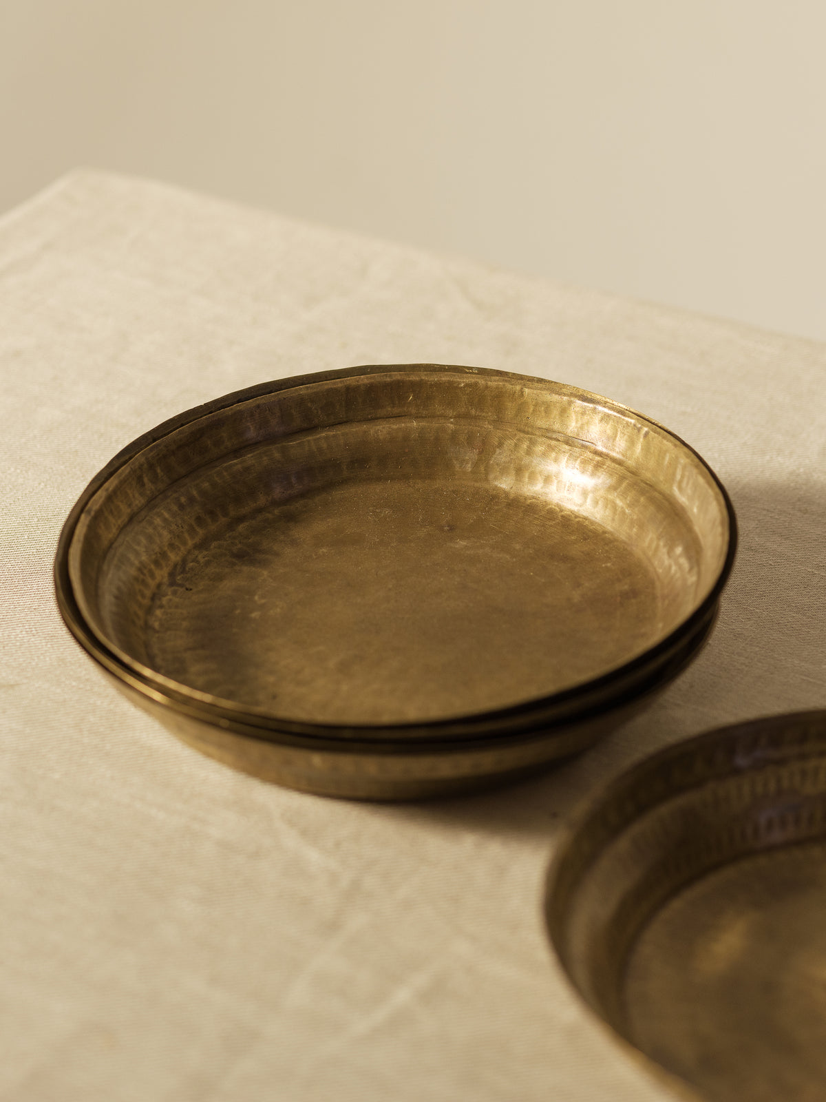 Hammered Indian Brass Plates