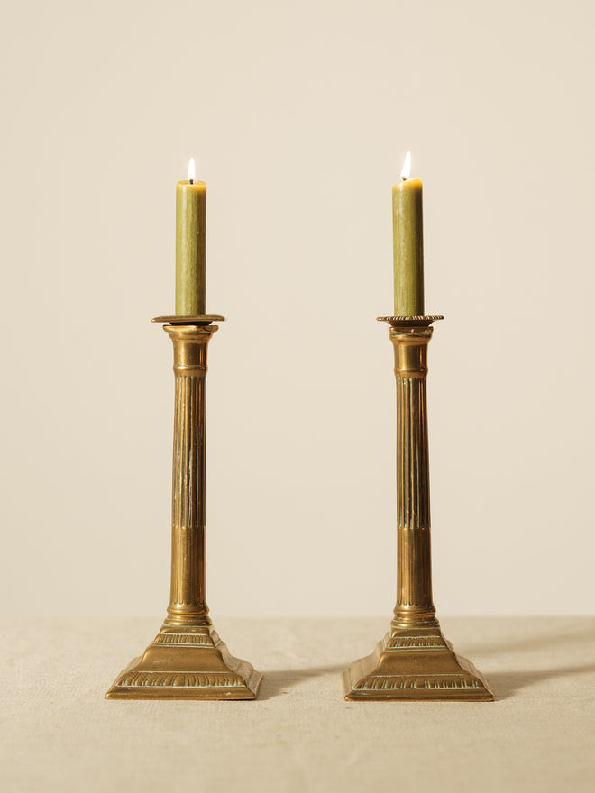 Pair of Georgian Pillar Candlesticks