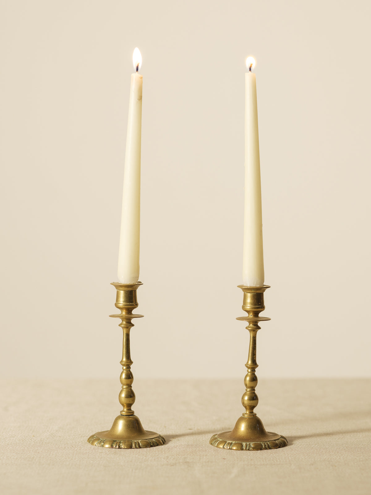 Pair of Egg & Dart Based Candlesticks