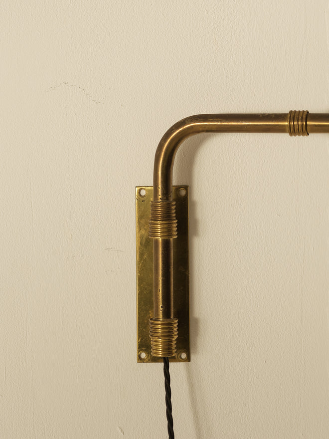 Extendable Brass & Enamel Wall Light