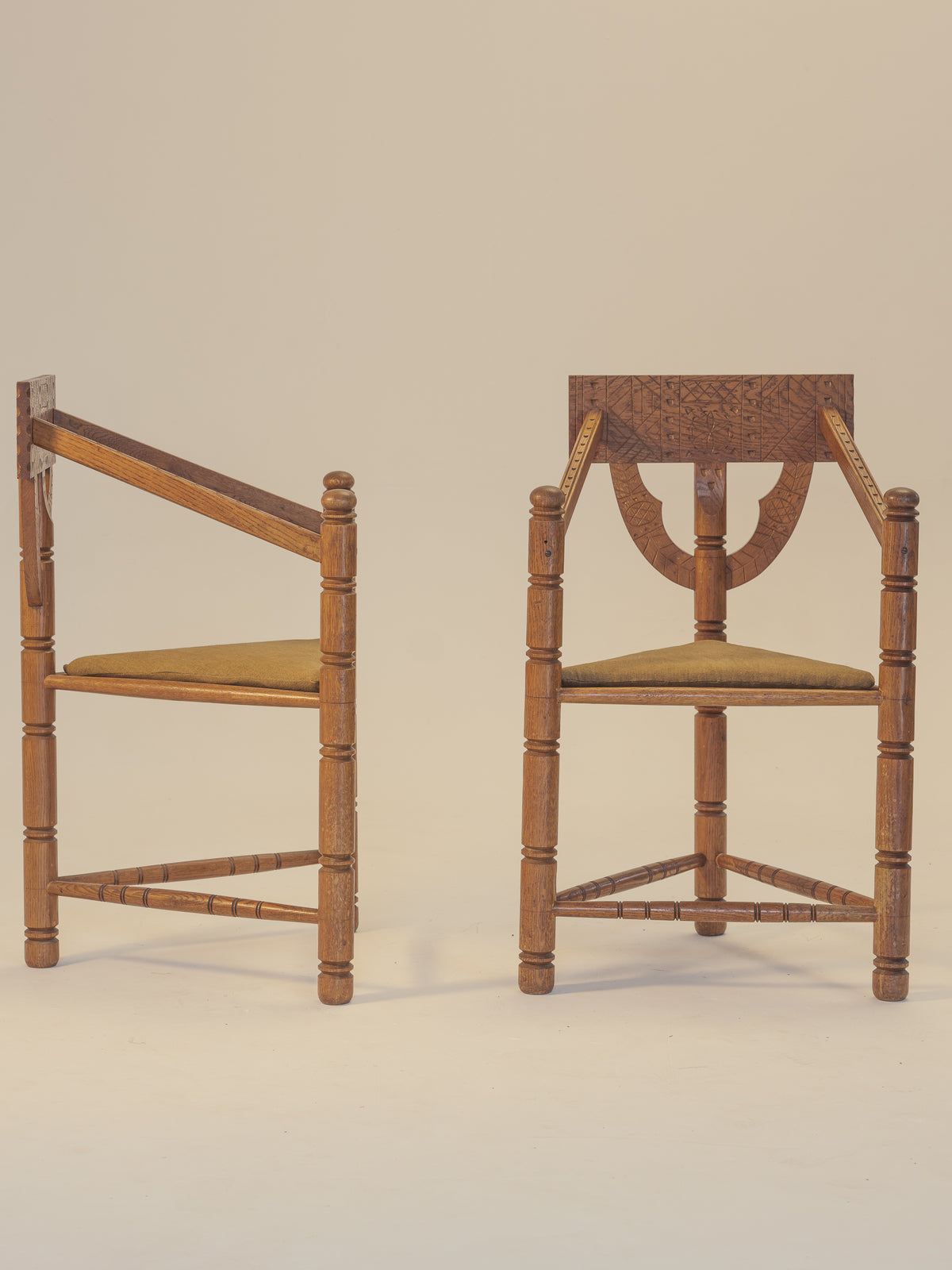Pair of Antique Scottish Turner's Chairs