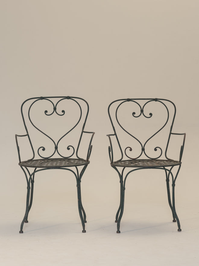 Pair of French Ironwork Chairs