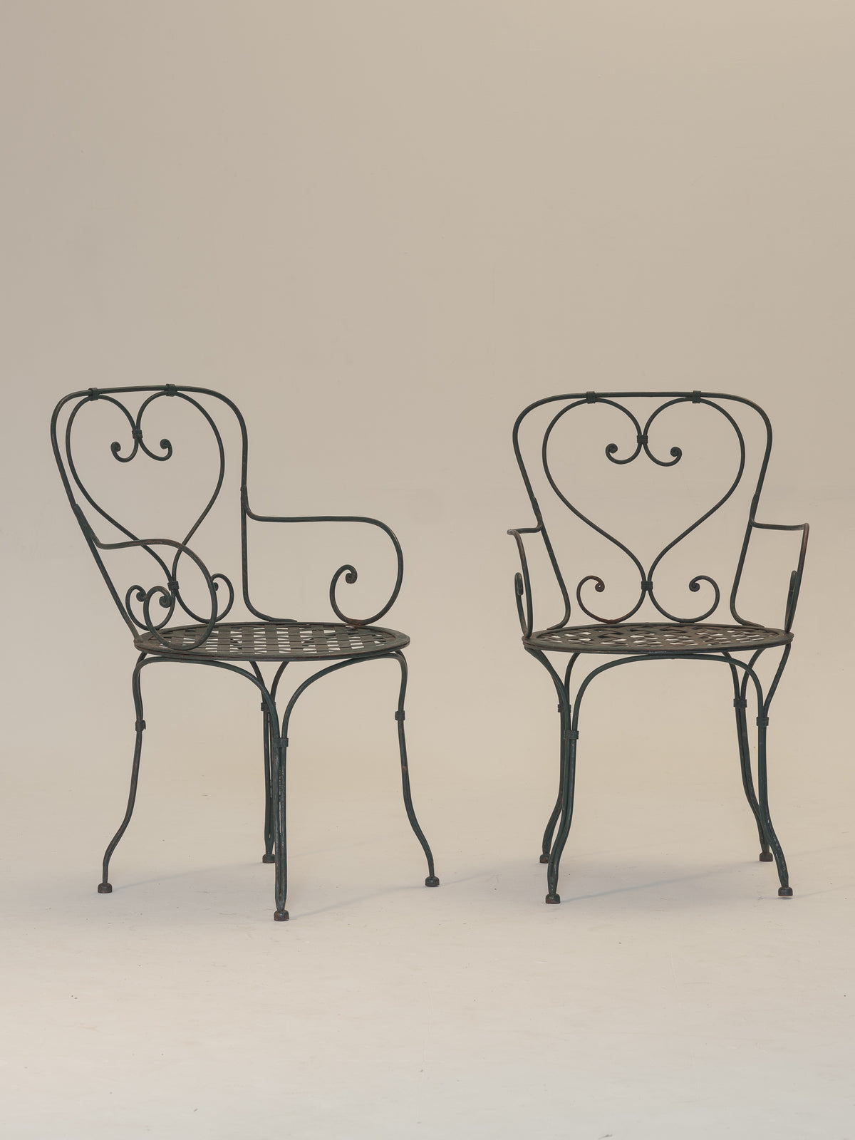 Pair of French Ironwork Chairs