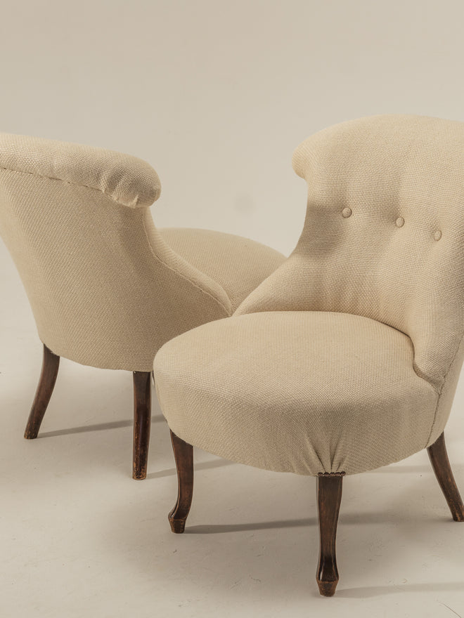 French Napoleon III Slipper Chairs