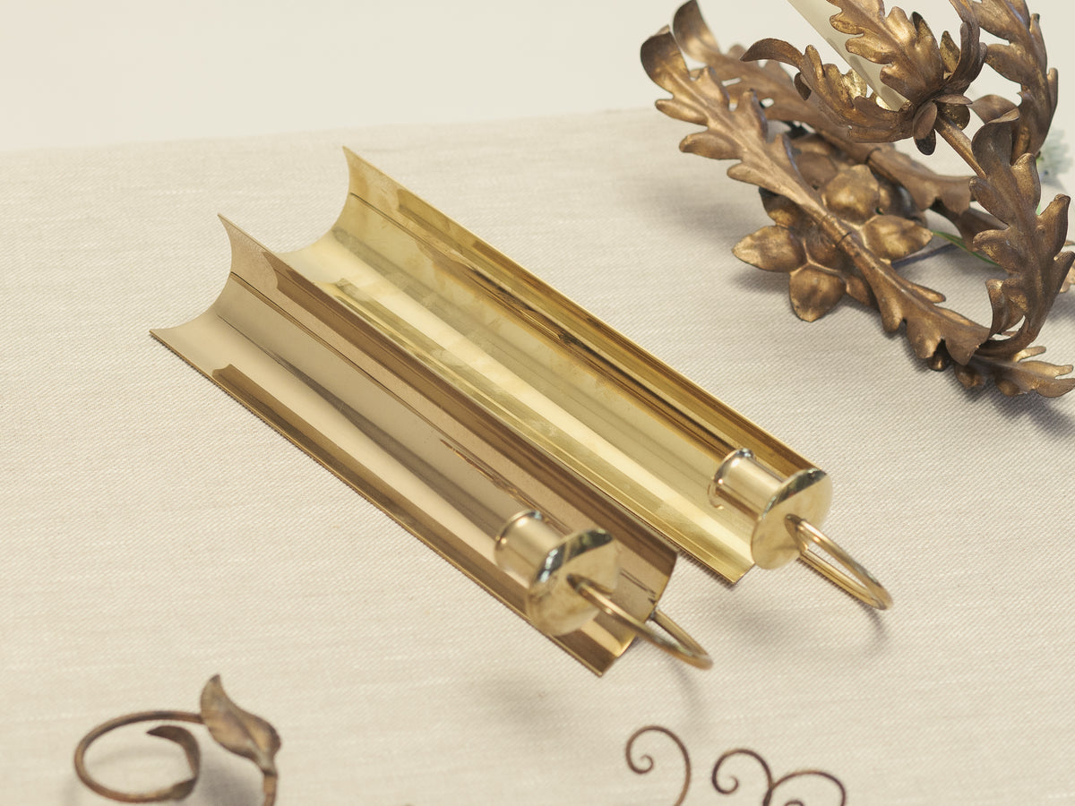 Pair of Pierre Forsell Brass Sconces for Skultuna